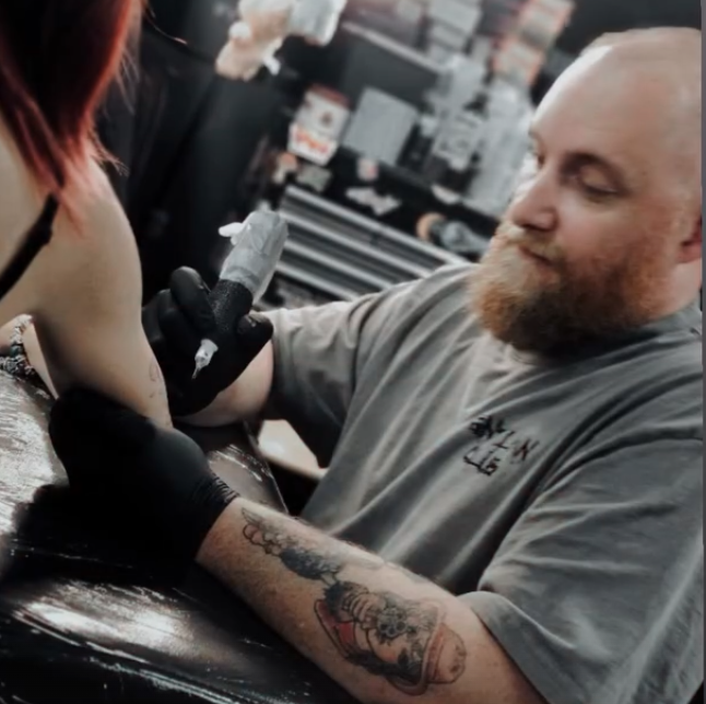 Zac tattoo artist at Sweet Symphony Tattoo